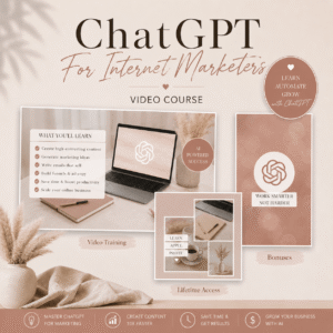 ChatGPT For Internet Marketers , Video Course, Audio, Passive Income, Side Hustle, Make Money Online, AI, Resale Rights, Resell Rights, MRR,