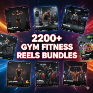 2200+ Gym & Fitness Reels Templates — The Ultimate Workout Content Bundle!